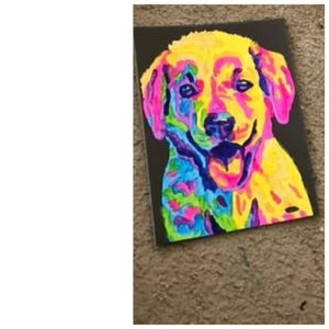 Painting art work handmade dog